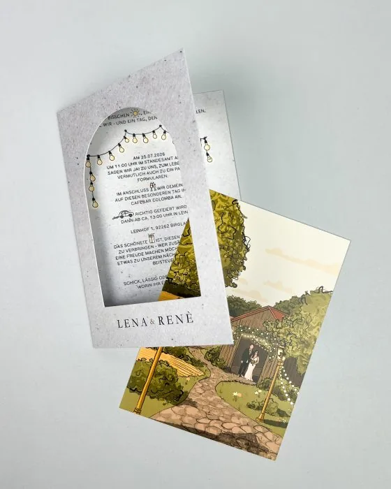 Eine einzigartige Perspektive auf Hochzeitseinladungen