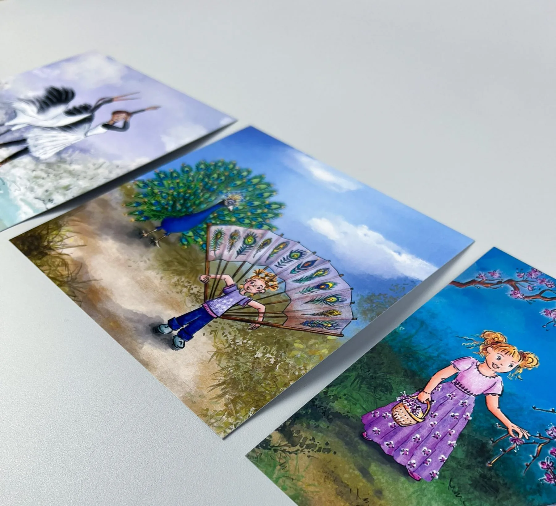 Bunte Verwunderung auf Papier